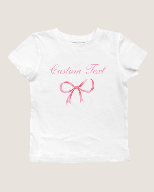 Custom Pink Bow Baby Tee